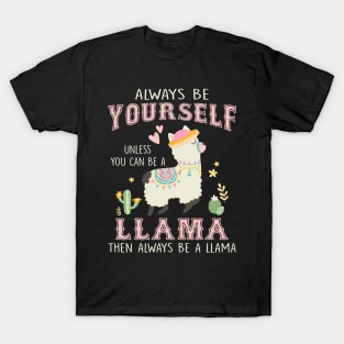 Cute Funny Llamas Lover Gifts Girls Women T-Shirt